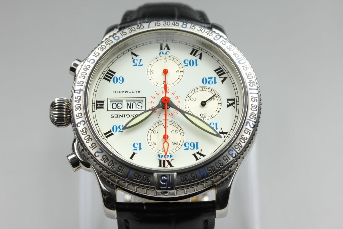 Longines Lindbergh Hour Angle Chronograph L2.618.4 White 41mm AT Men’s Watch