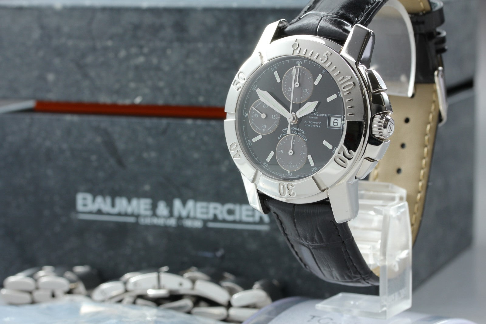 BAUME&MERCIER Capeland 65352 Automatic Chronograph Black Men's Watch 40mm JP Box