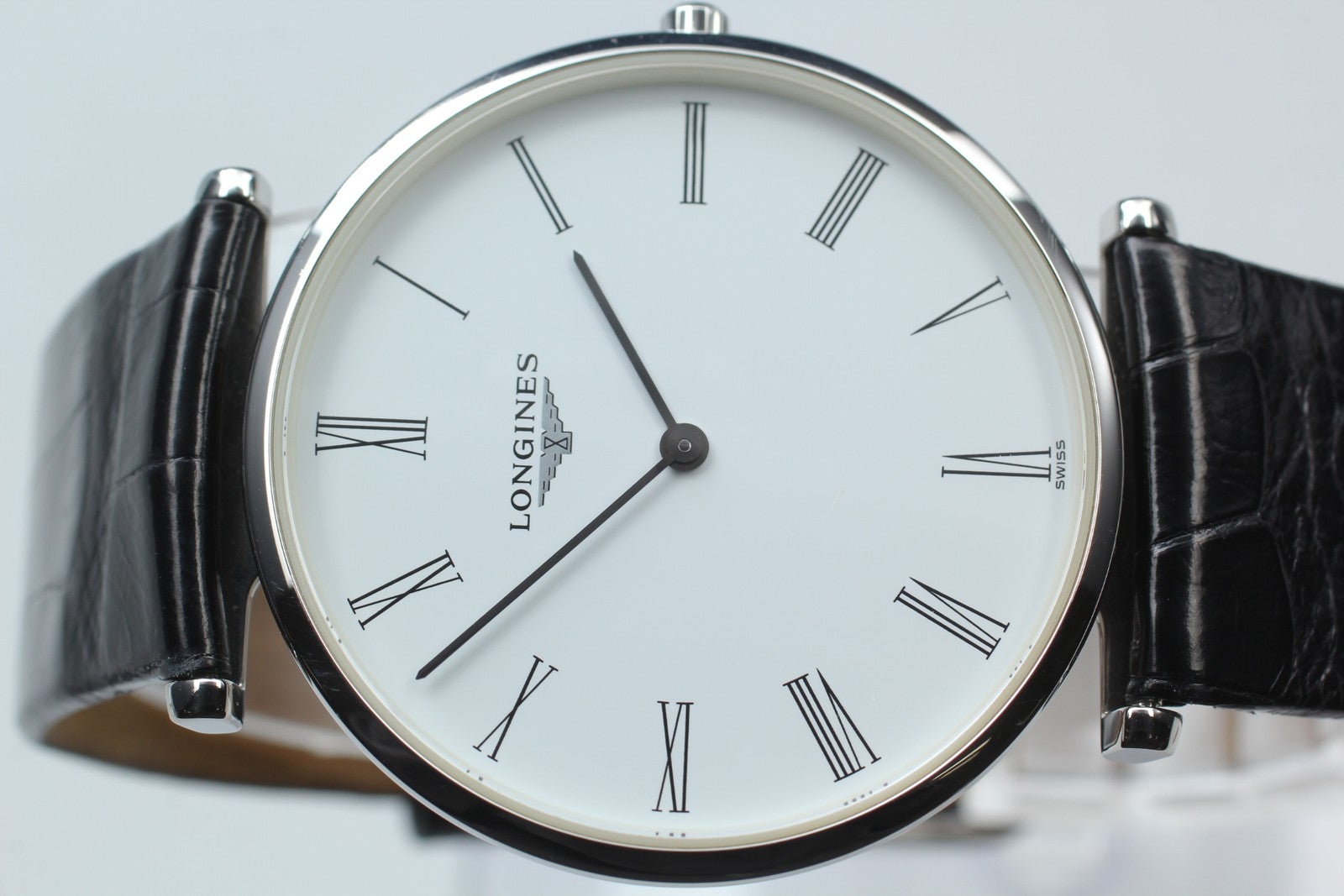 New Batt LONGINES Grand Classic L4.755.4 Quartz White Men's Watch 36mm Exc+5*Box