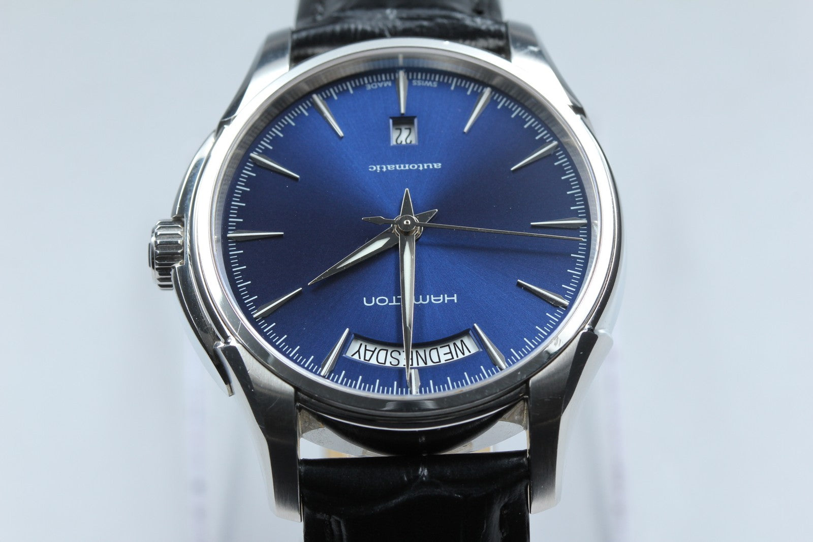 Hamilton Jazzmaster H325051 Automatic Navy Day/Date Men's Watch 40mm Exc+5*Box