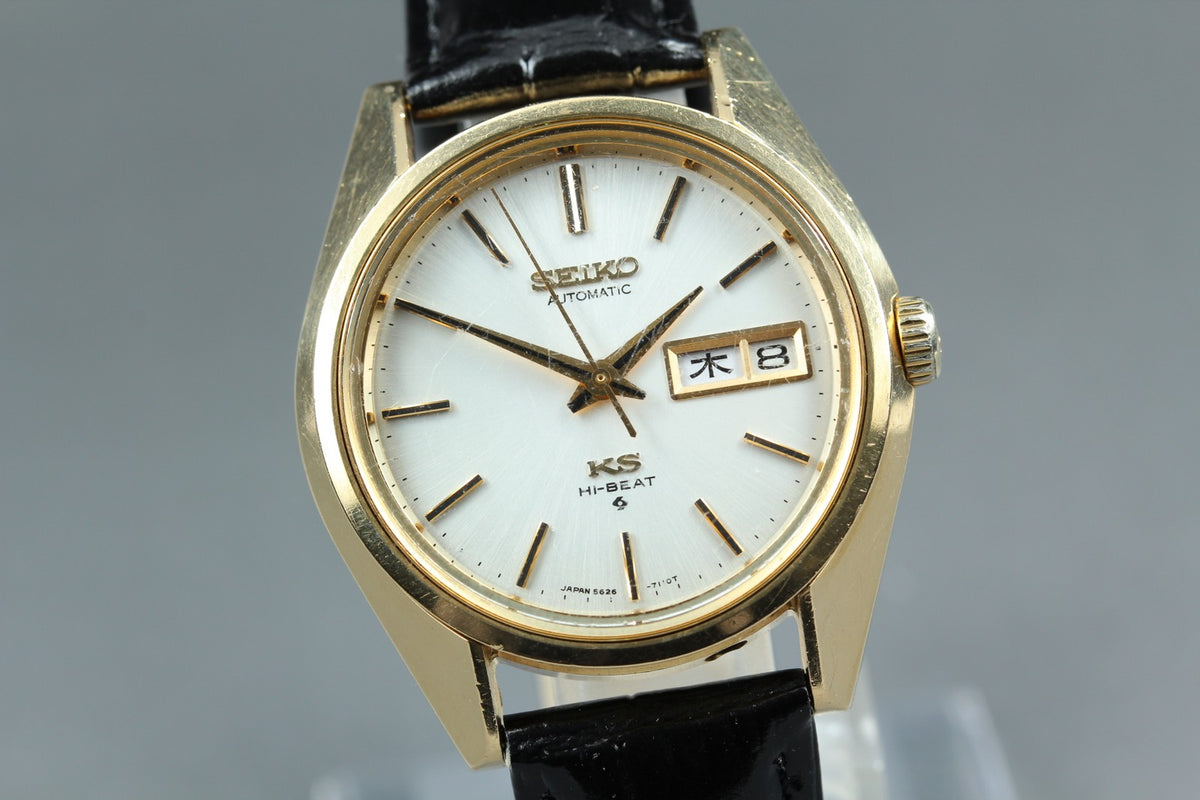 Vintage SEIKO King Seiko KS 5626-7110 Automatic Day/Date Men's Watch 37mm JAPAN