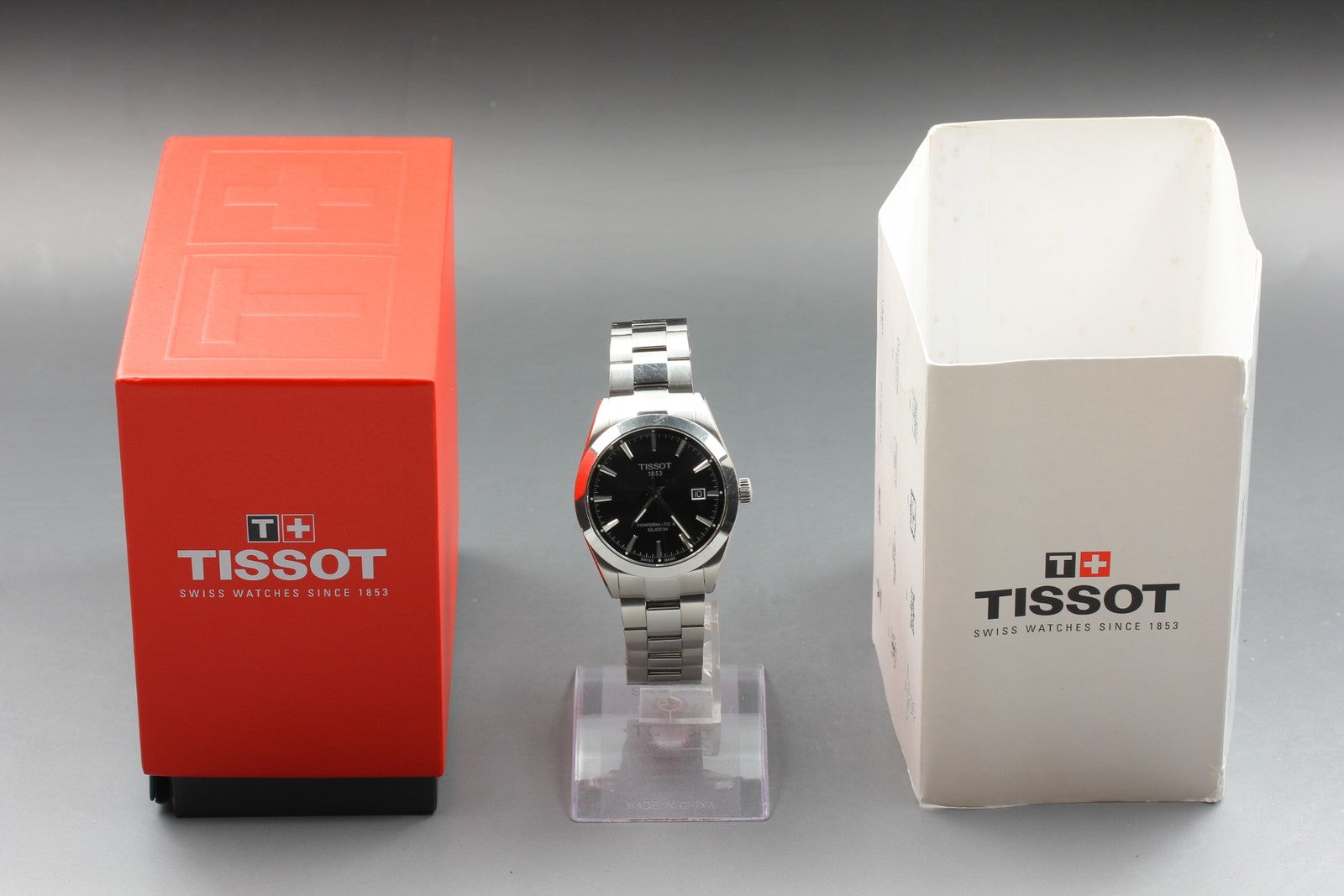 TISSOT Gentleman T127407A Automatic Black Date Men's Watch 40mm JAPAN Box