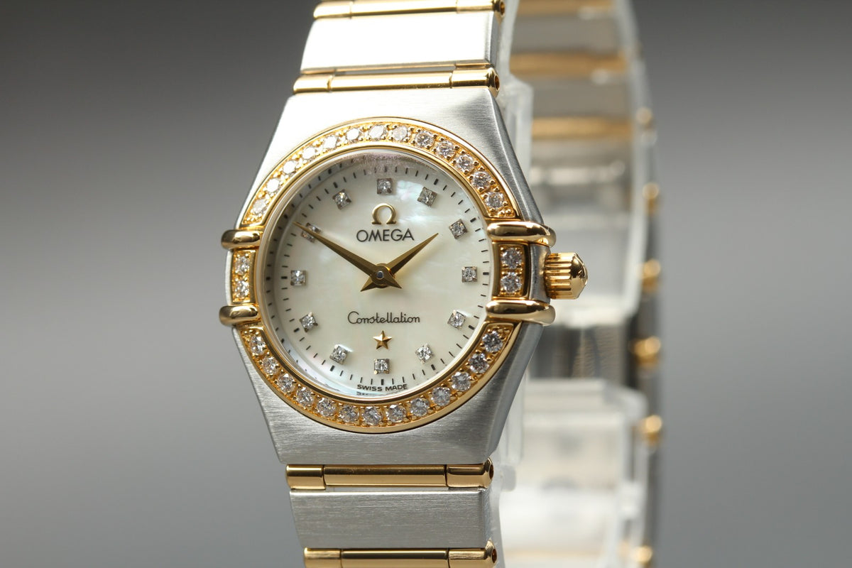 Polished OMEGA Constellation Mini 1267.75 Cal.1456 Diamond 22mm Qz Women's Watch