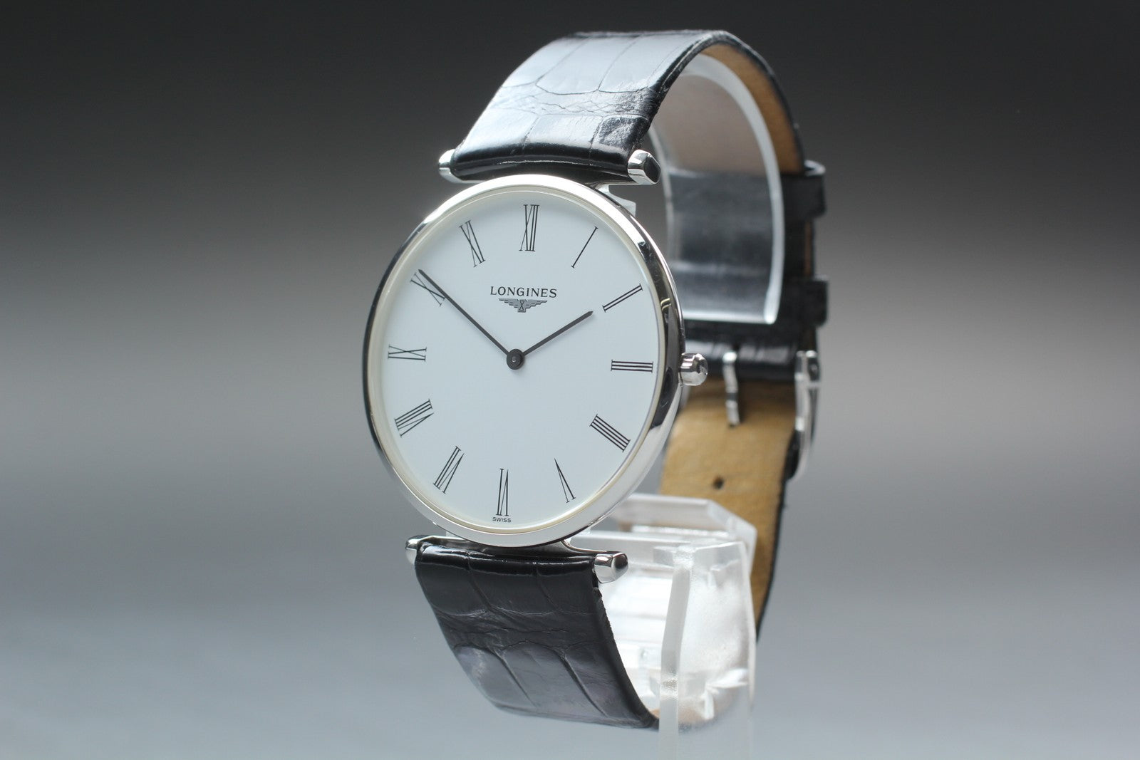 New Batt LONGINES Grand Classic L4.755.4 Quartz White Men's Watch 36mm Exc+5*Box