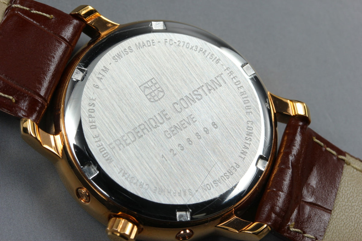 Overhauled FREDERIQUE CONSTANT FC-270X3P4/5/6 Quartz Men's Watch 38mm From JAPAN