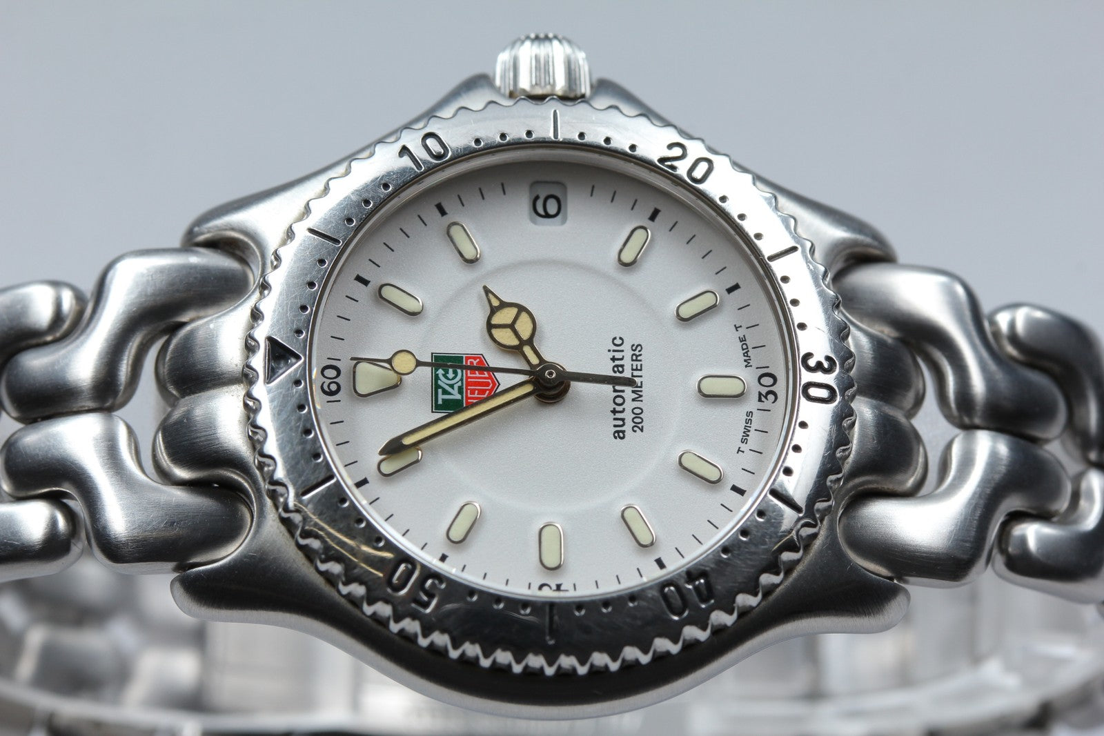 TAG Heuer SEL S89.713 Automatic Silver Dial Date Women Watch 33mm JAPAN Exc+5