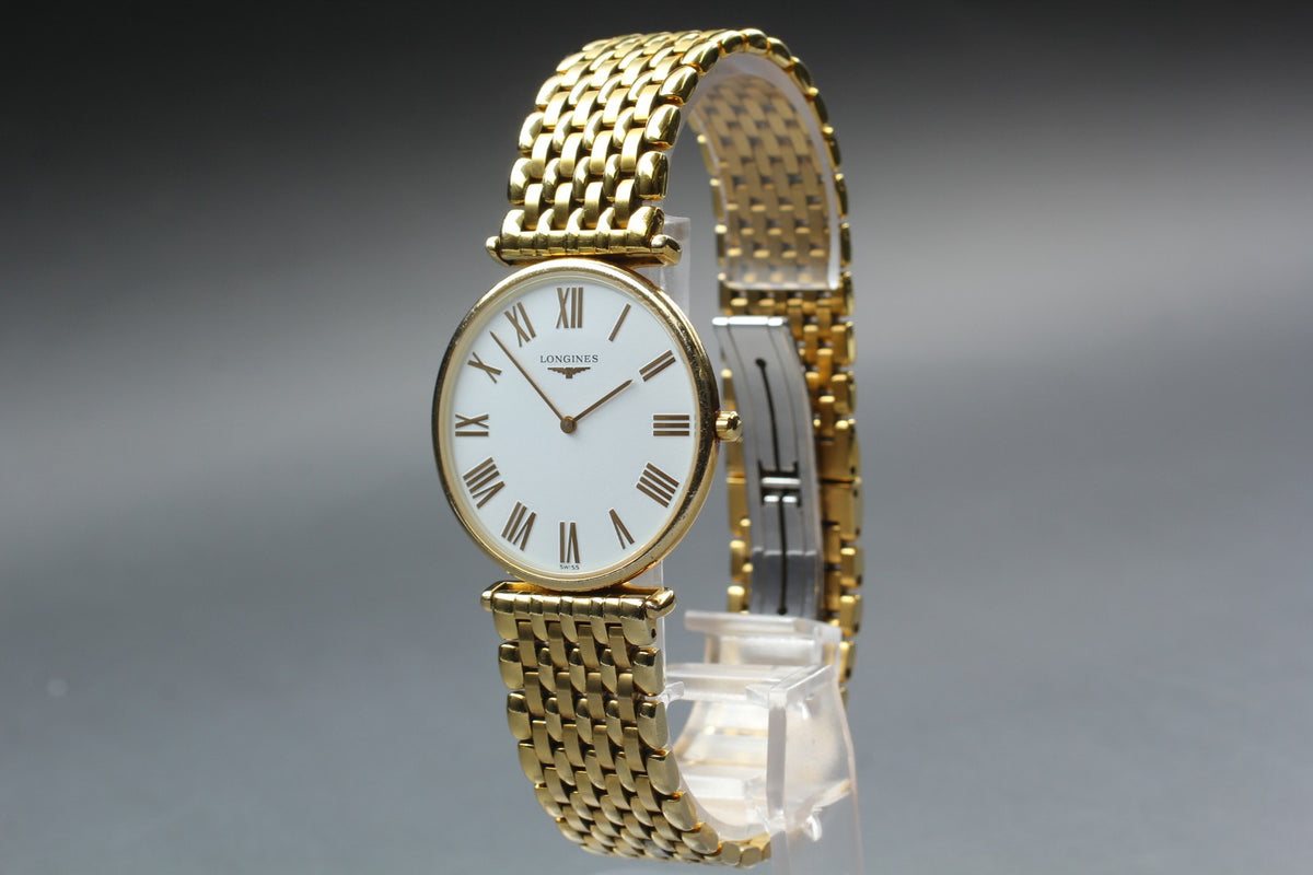 Vintage LONGINES La Grand Classique L4.635.2 Quartz White Men’s Watch 33mm JAPAN