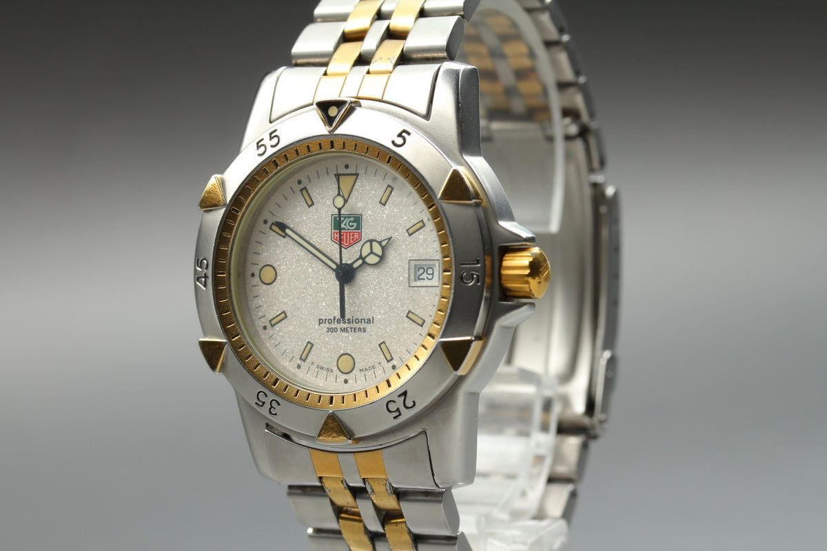 TAG Heuer Professional 955.713G Quartz Ivory Dial Date Men's Watch 36mm JAPAN