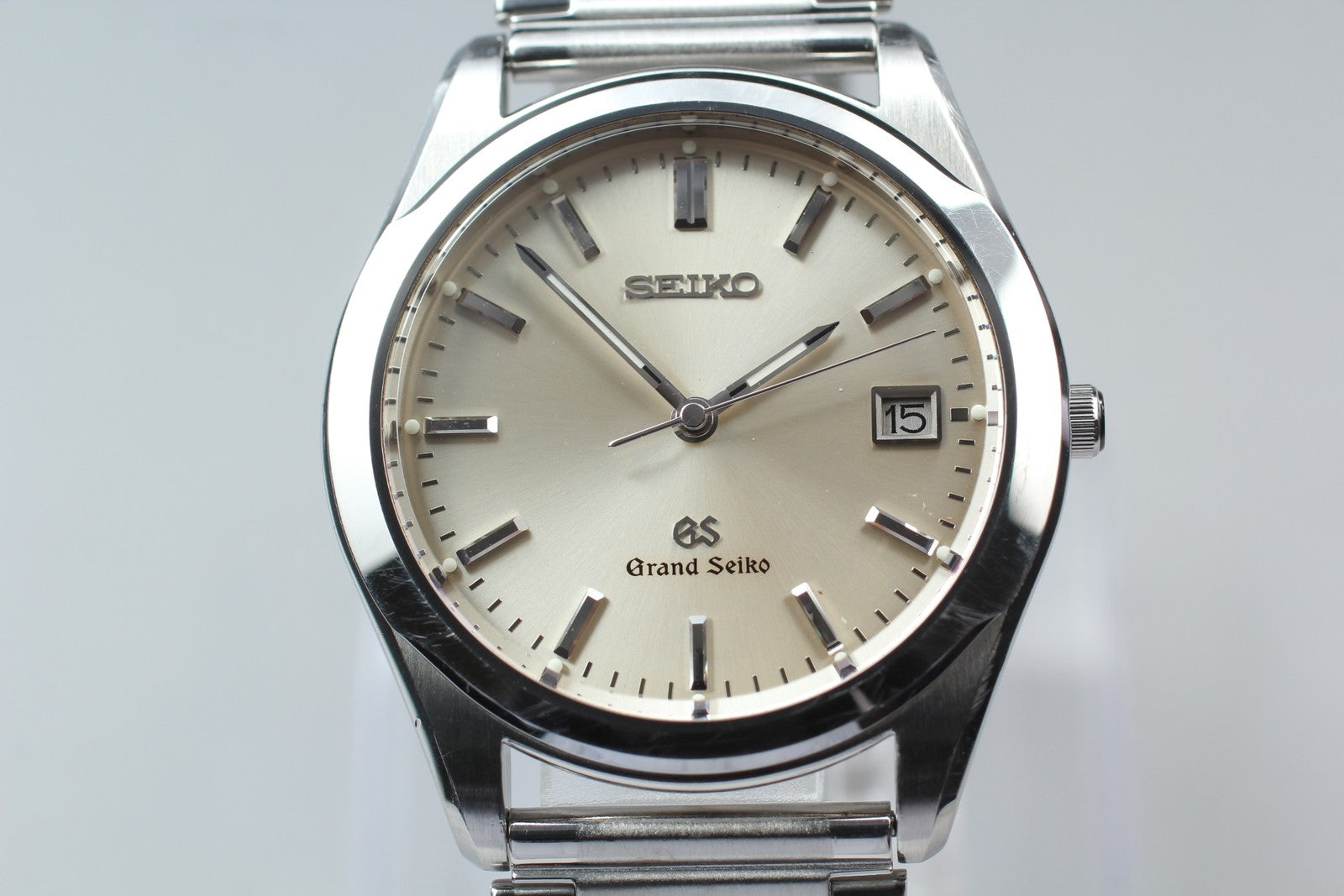 New Batt SEIKO Grand Seiko 8N65-8000 SBGG003 Silver Men's Quartz Watch 36mm JP