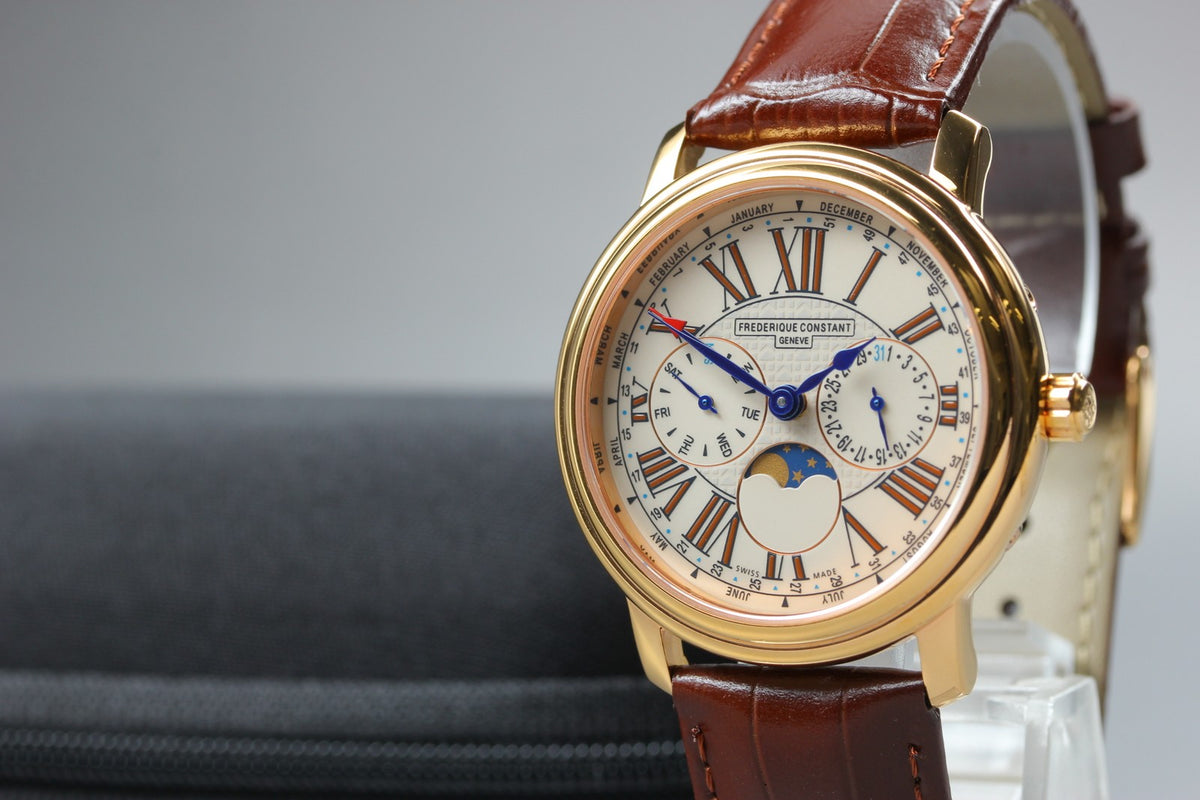 Overhauled FREDERIQUE CONSTANT FC-270X3P4/5/6 Quartz Men's Watch 38mm From JAPAN