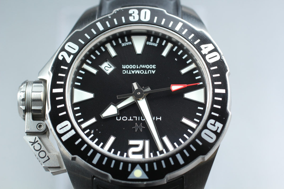 Hamilton Khaki Navy Frogman H776050 Black Date 42mm Automatic Men's Watch