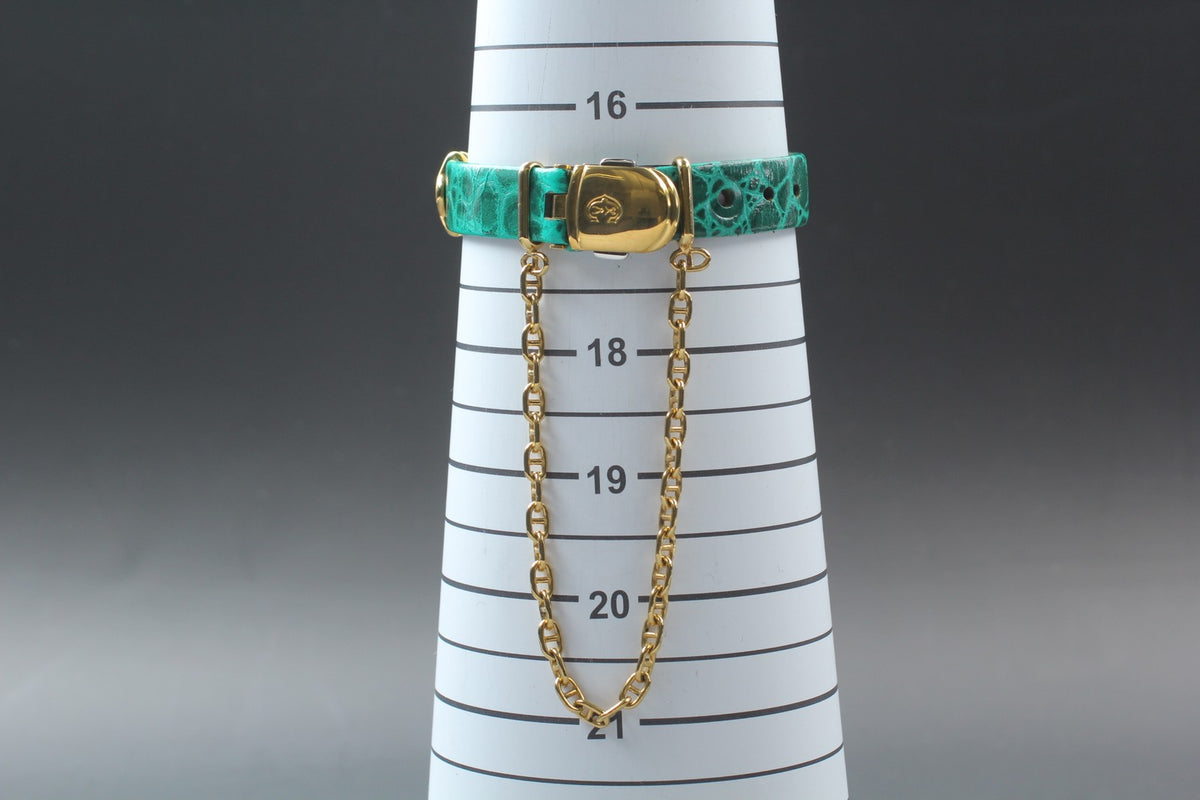 PHILIPPE CHARRIOL St.Tropez Gold Green 12 Stones 24mm Quartz Women's Watch