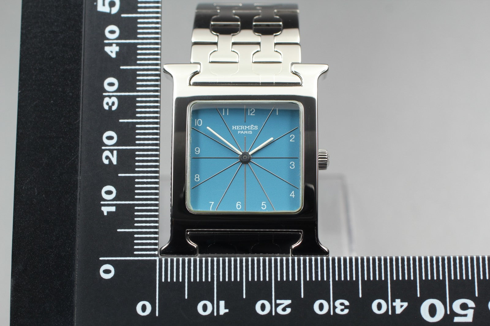 HERMES H Watch HH1.510 Blue Dial Quartz Unisex Watch 26mm JP Box From JAPAN