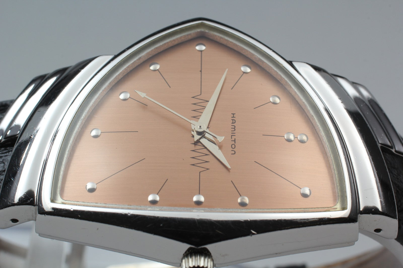 New Batt* Hamilton Ventura 6251 Registered Edition Pink Dial Quartz 32mm Exc+5