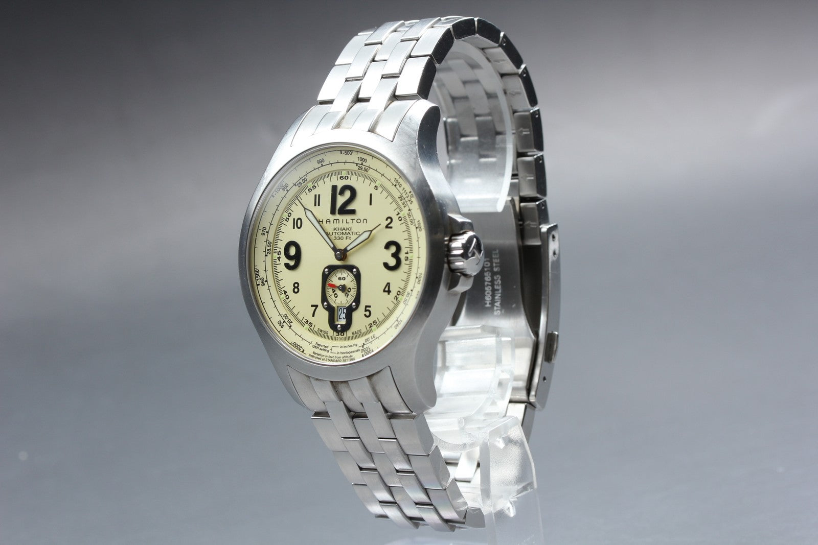 Hamilton Khaki Aviation H765150 Automatic Beige Dial Men's Watch 44mm JAPAN