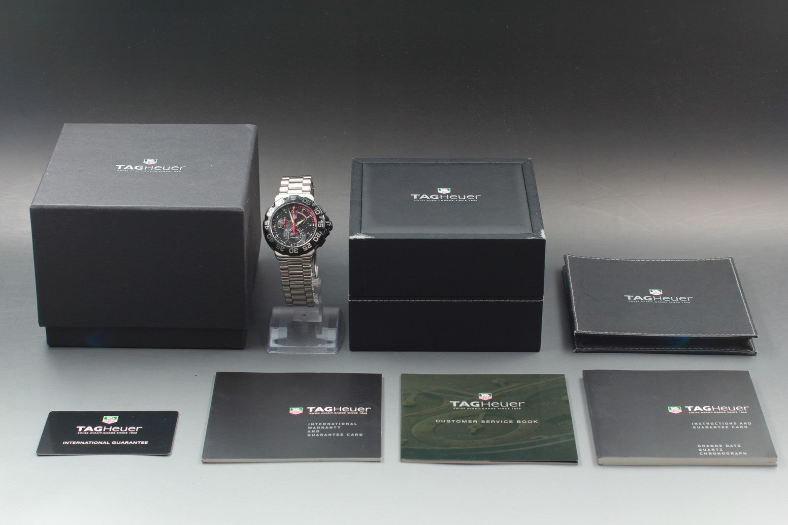 N MINT*Box TAG Heuer Formula 1 CAH1014 Quartz Black Dial Men's Watch 44mm JAPAN