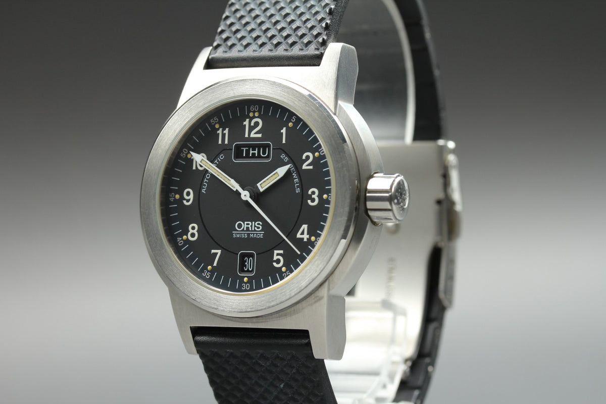 ORIS Big Crown 7500 BC3 Automatic Day/Date Black Dial Men's Watch 39mm JAPAN Box