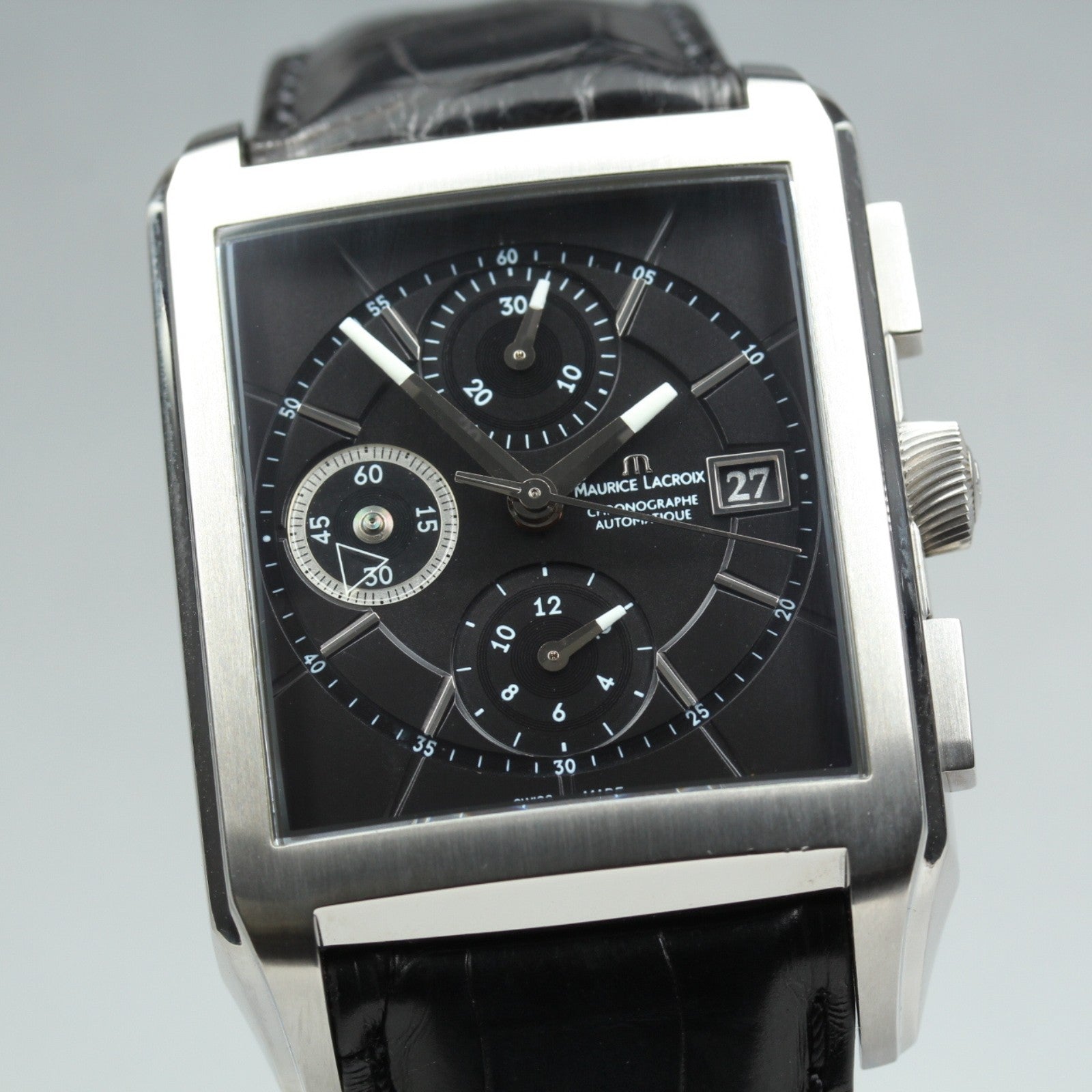 Maurice Lacroix Chronograph PT6197-SS001-330 Automatic Men's Watch 37mm JP Box