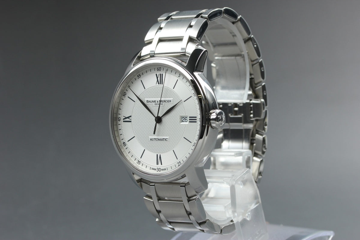 BAUME&MERCIER Classima 65679 Automatic Silver Date Men's Watch 42mm JAPAN Box