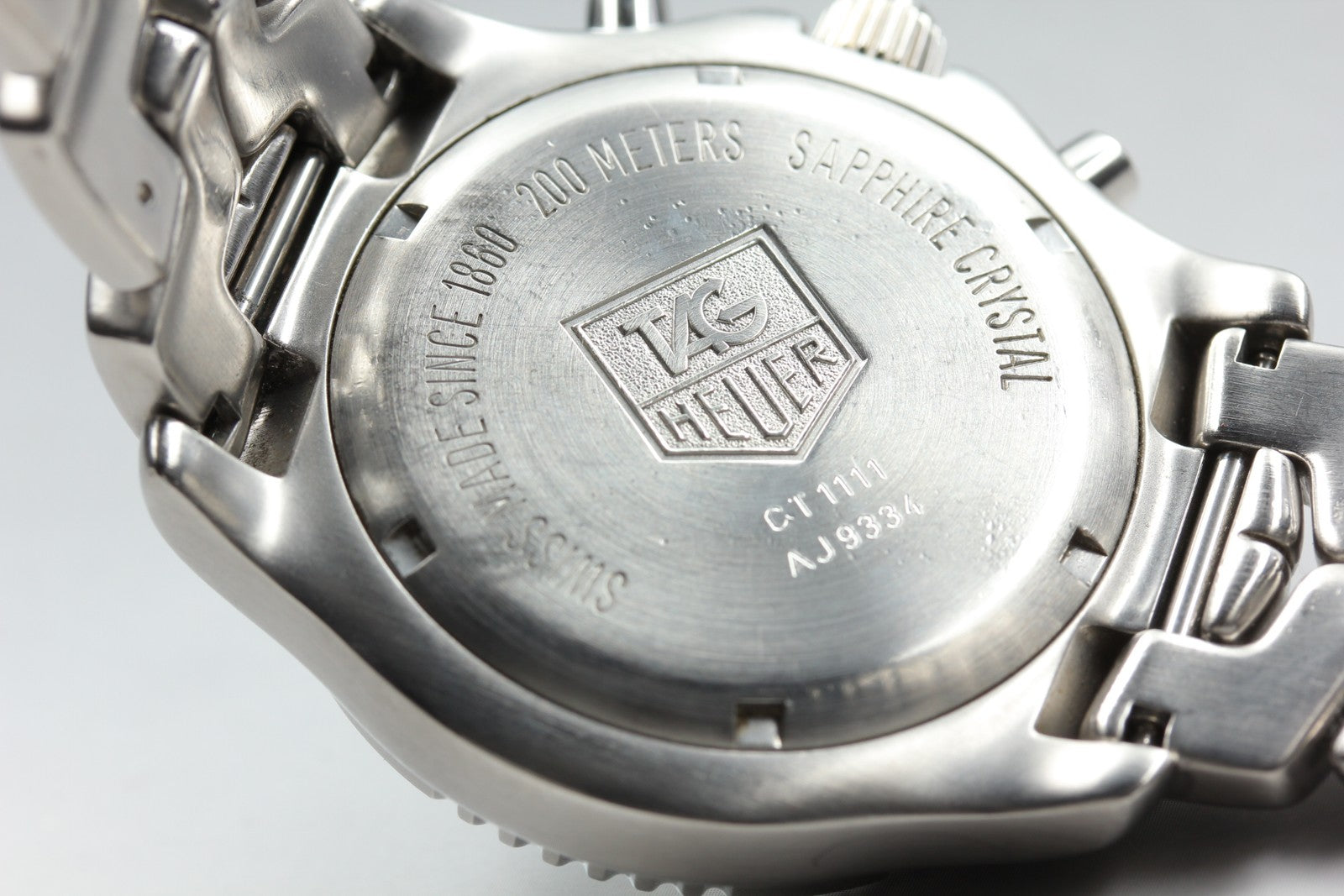TAG HEUER Link CT1111 Quartz Chronograph Black Men's Watch 40mm JAPAN Box
