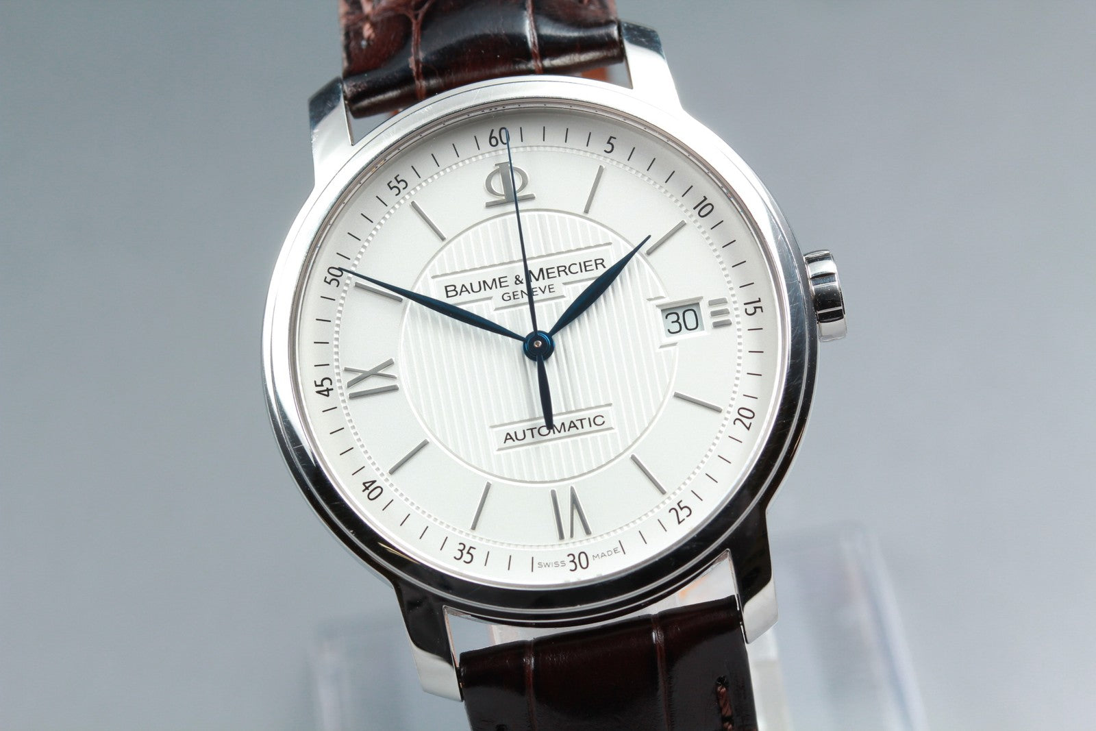 Baume & Mercier Classima 65615 White Automatic Date Men’s Watch 39mm JAPAN Box