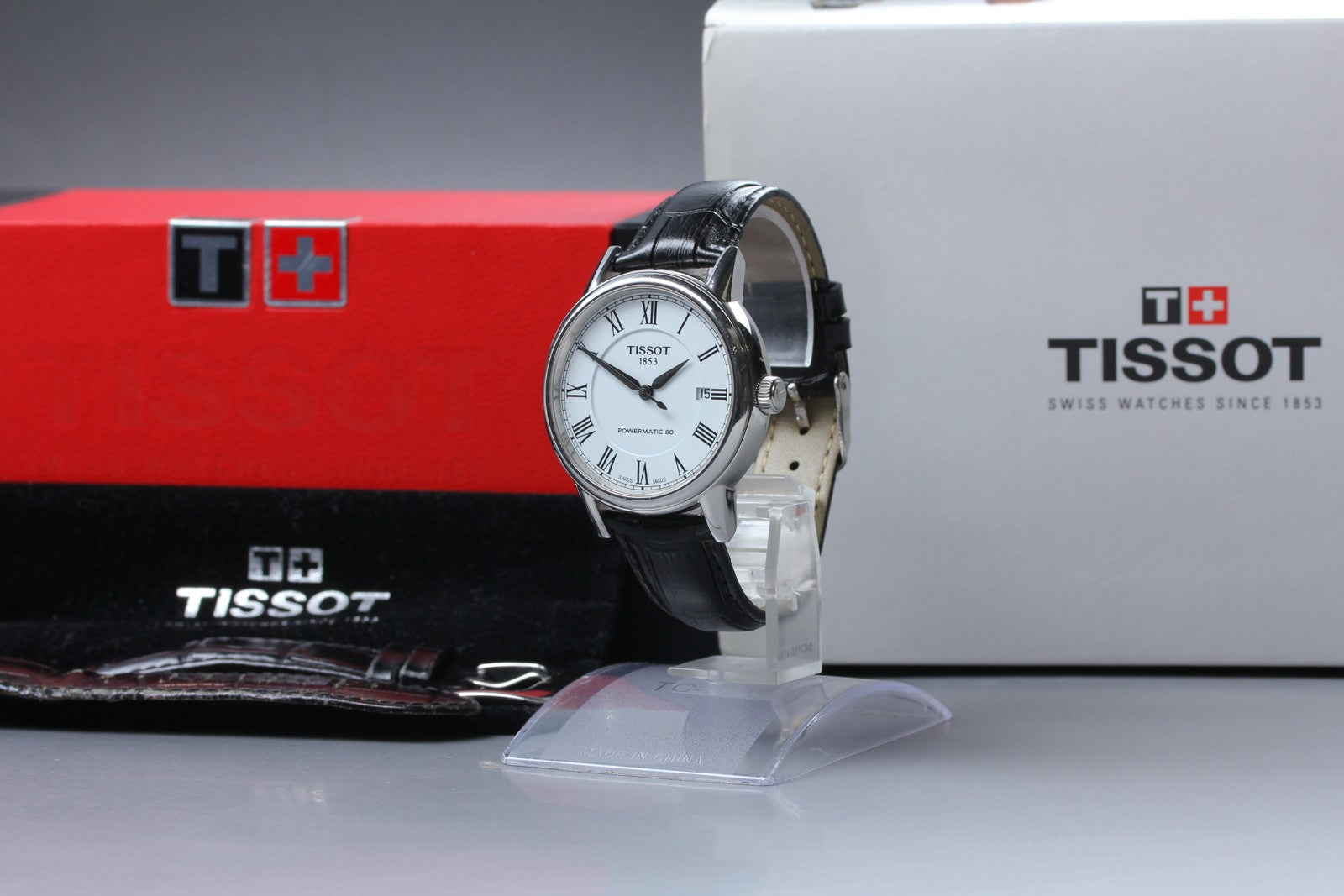 Tissot Powermatic 80 T085407A Automatic White Men's Watch 39mm JAPAN Exc+5*Box