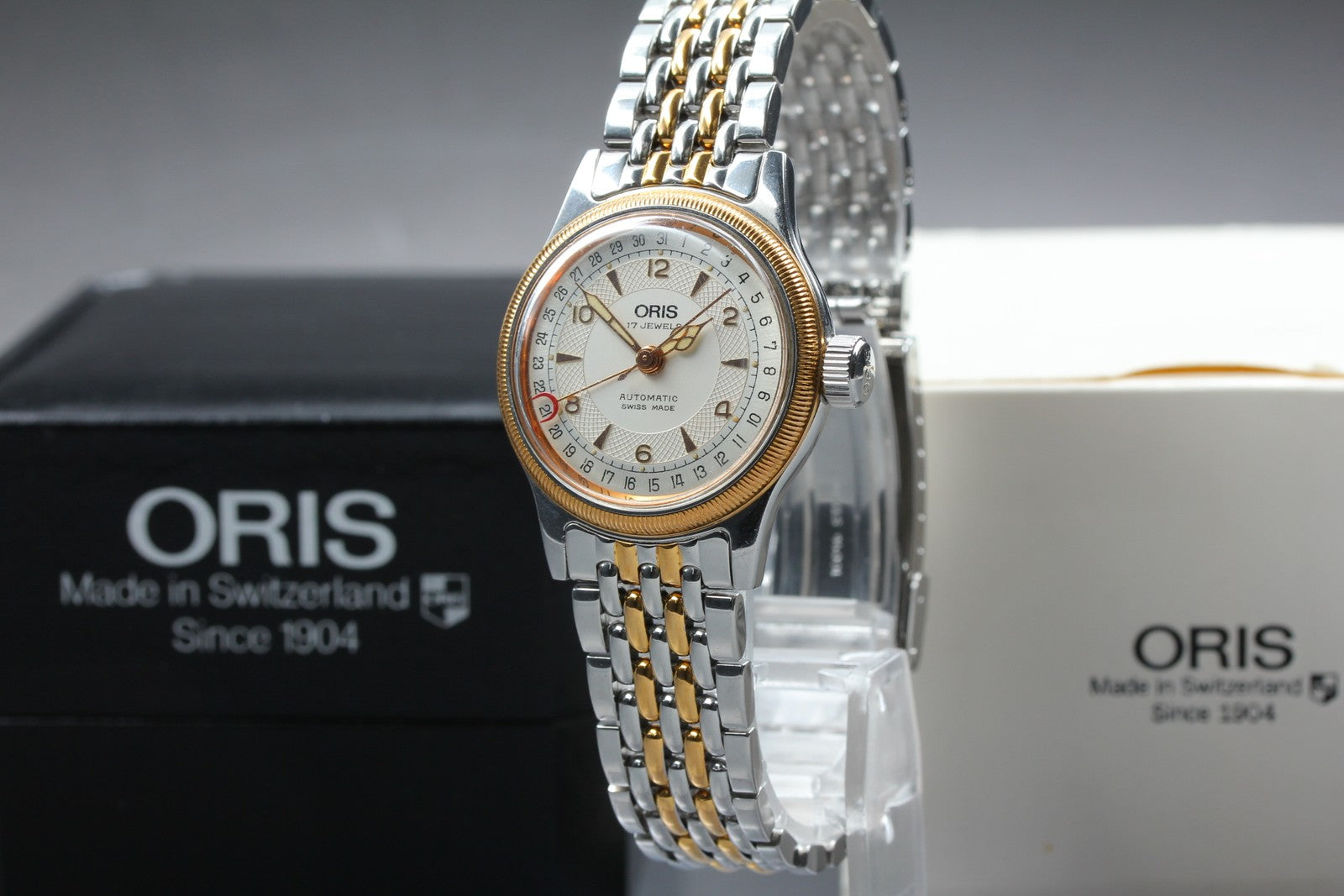 Vintage ORIS Big Crown Pointer Date 7400B Silver Automatic Unisex Watch 32mm JP