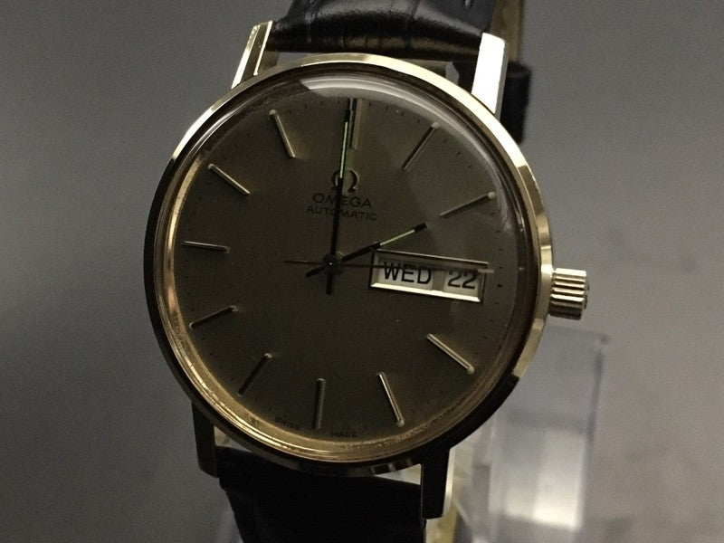 Vintage OMEGA Seamaster 166.0209 Cal.1022 Gold 34mm Day/Date AT Men's Watch