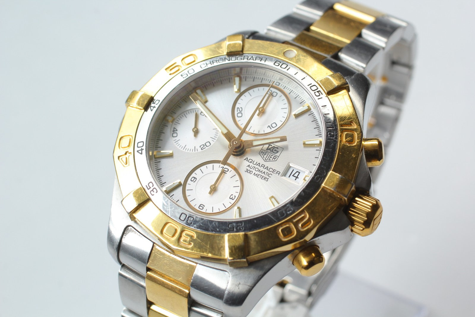 TAG Heuer Aquaracer CAF2120 Automatic Chronograph Men's Watch 42mm Exc+5 w/Paper