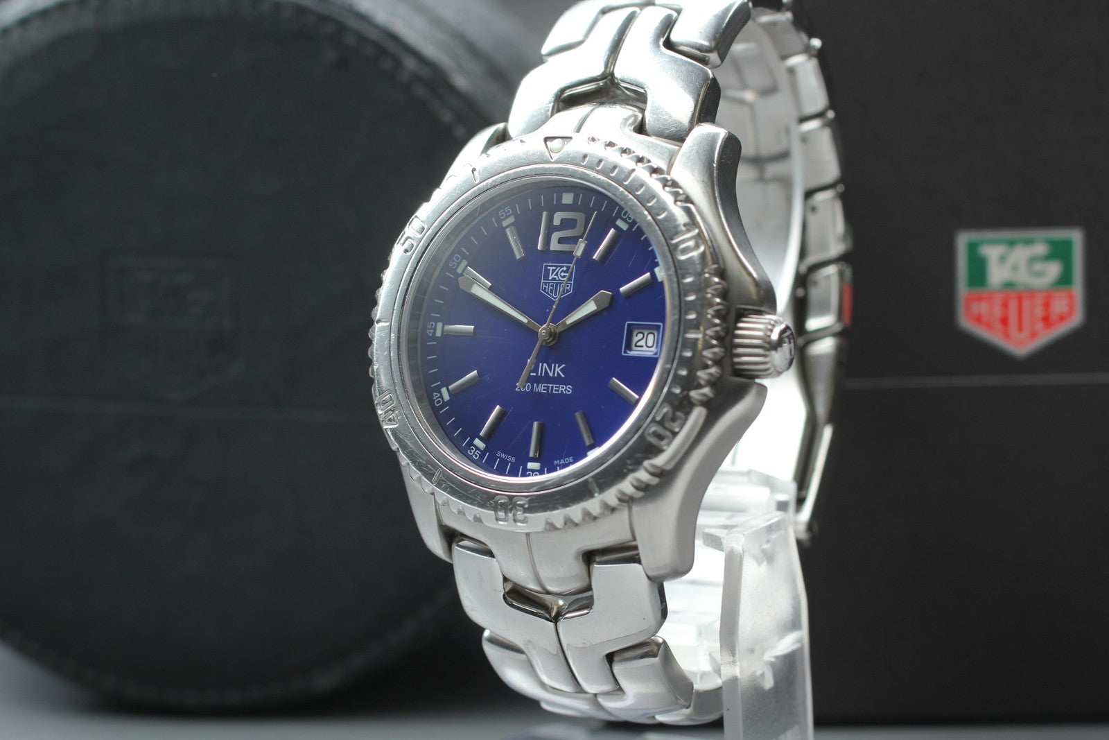 TAG Heuer LINK Professional WT1113-0 Blue Men's Watch Quartz 40mm JAPAN Box