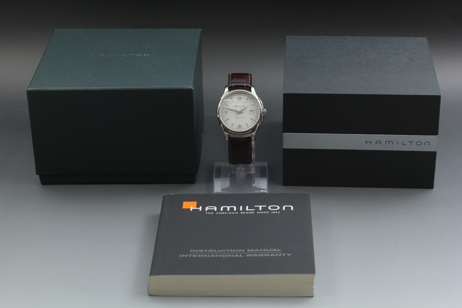 Hamilton Jazzmaster H325150 Silver Automatic Date Men's Watch 40mm JAPAN Box