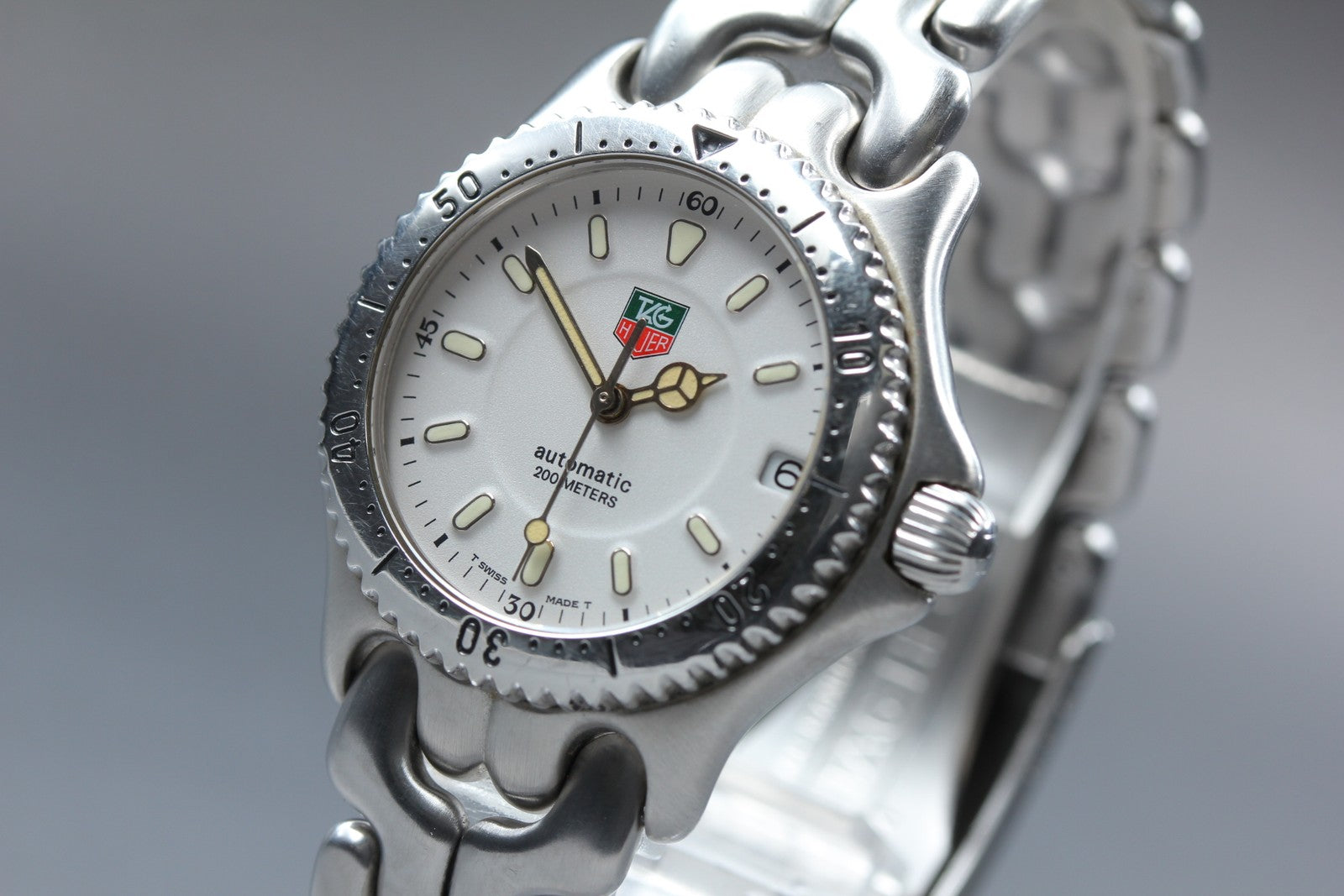 TAG Heuer SEL S89.713 Automatic Silver Dial Date Women Watch 33mm JAPAN Exc+5