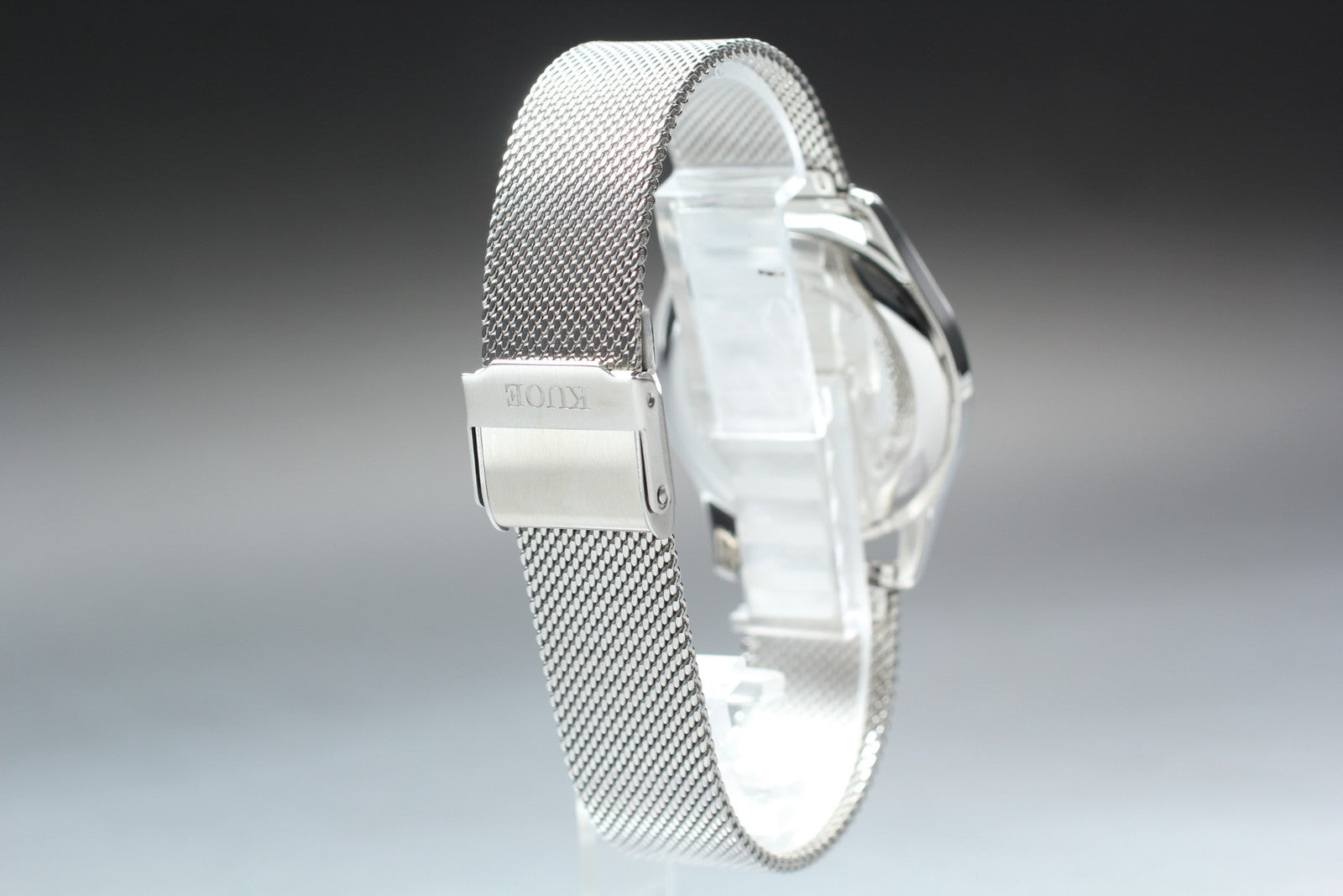 KUOE KYOTO OLD SMITH 90-001 34mm Silver Black Quartz Men's Watch JAPAN