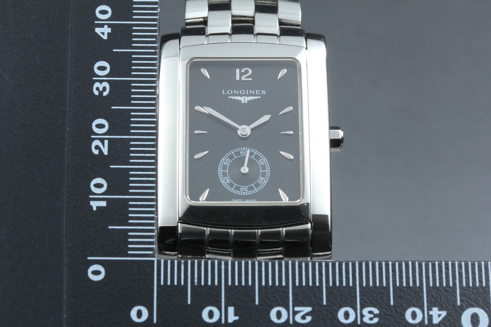 New Batt LONGINES DolceVita L5.655.4 Black Dial Unisex Quartz Watch 26mm JAPAN