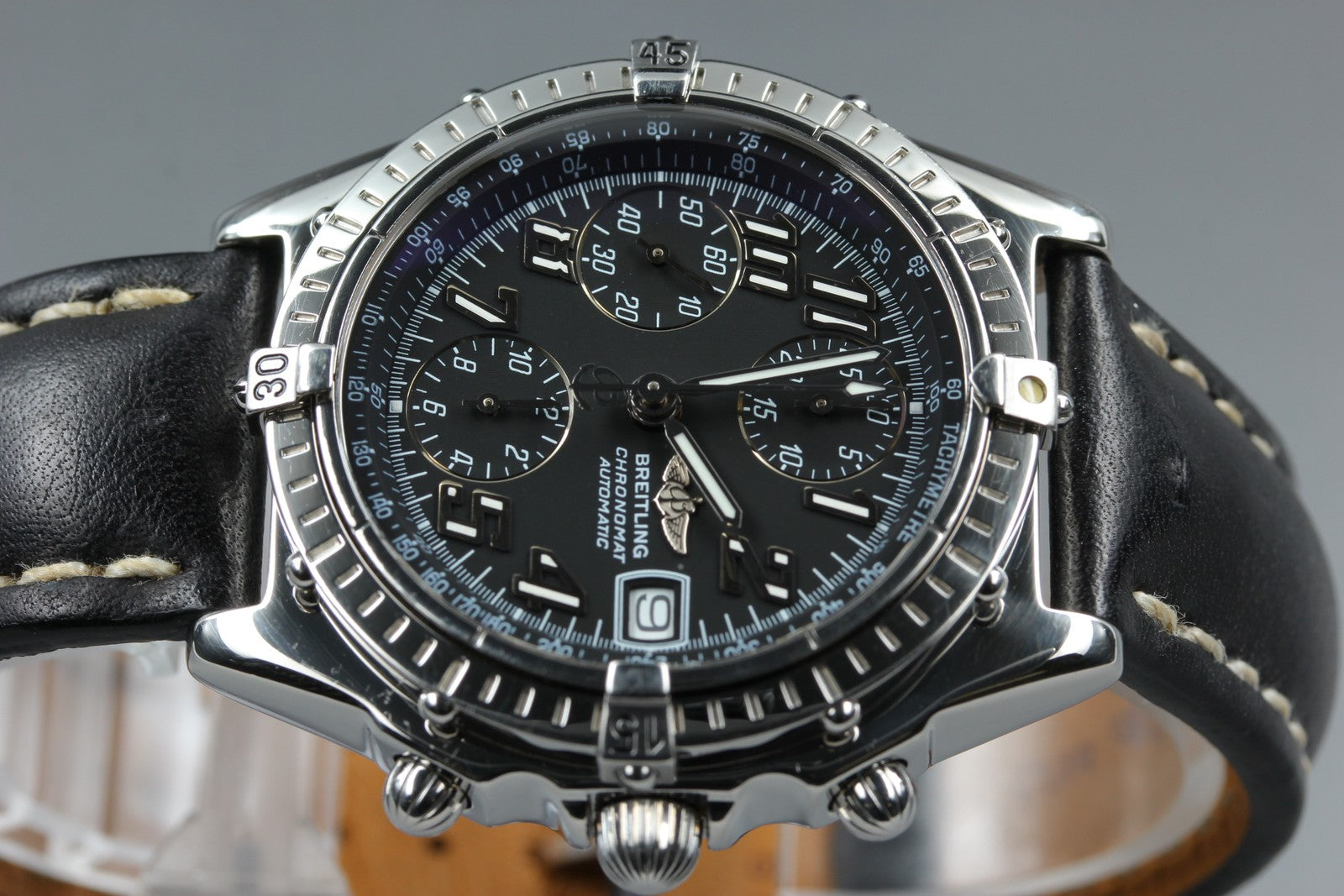 Breitling Chronomat A13050.1 Chronograph Black Dial Automatic 39mm Men's Watch