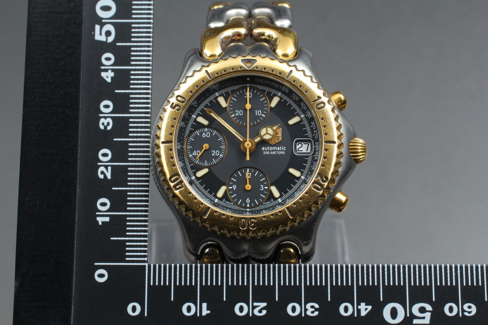 Exc+5* Tag Heuer SEL CG2121-R0 Chronograph Black Automatic Men's Watch 39mm JP