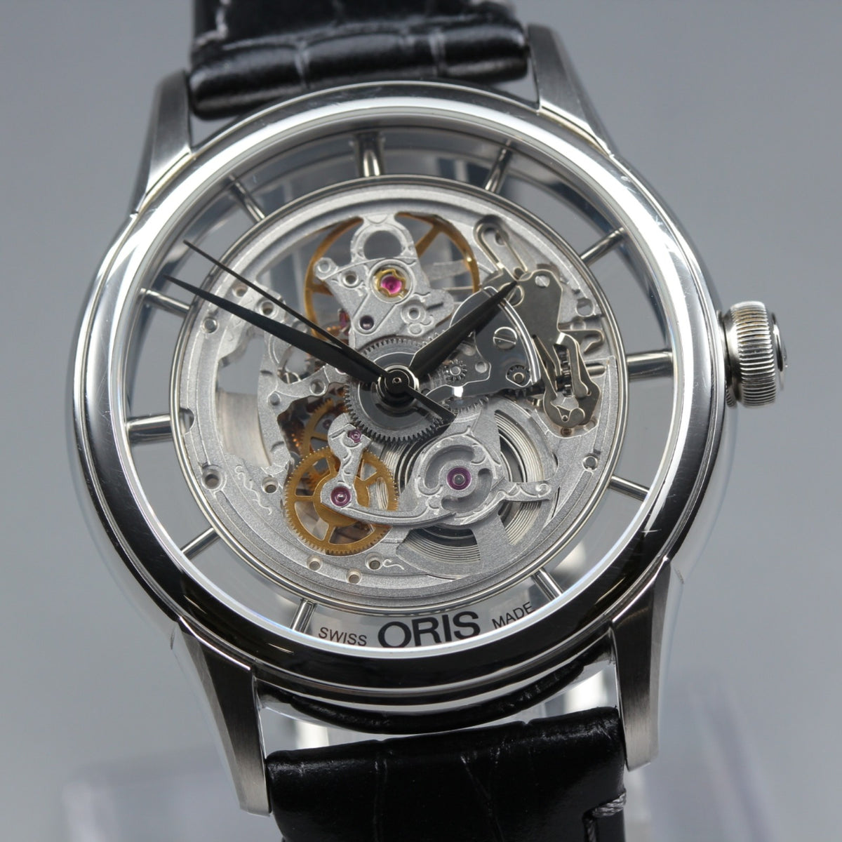 ORIS Artelier Translucent Skeleton 7684 Automatic Men's Watch 40mm JAPAN Box