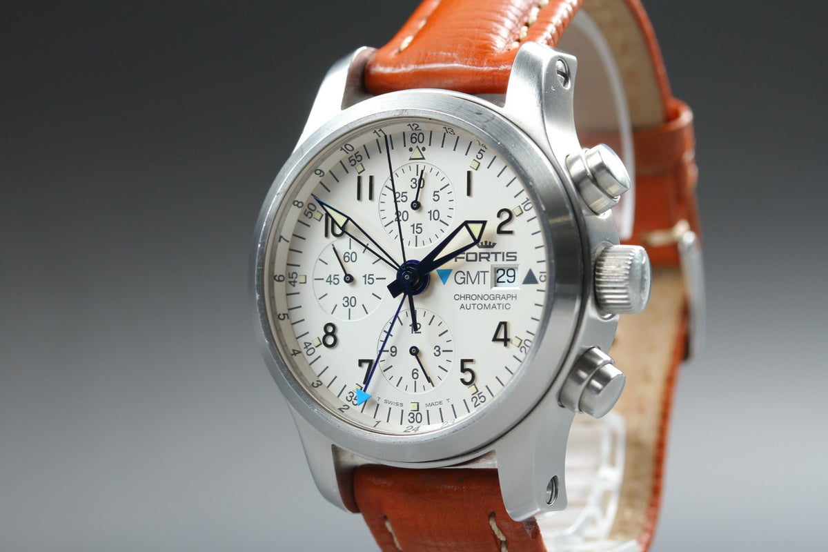 FORTIS B-42 Flieger GMT 637.10.172 Chronograph Automatic Men's Watch 42mm JAPAN