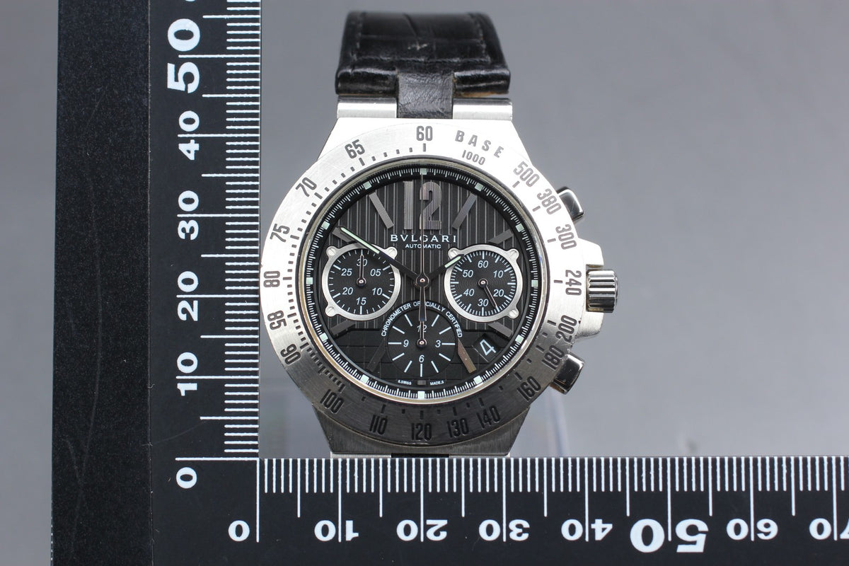 BVLGARI Diagono Tachymetric Chronograph CH40STA Automatic Men's Watch 40mm JAPAN