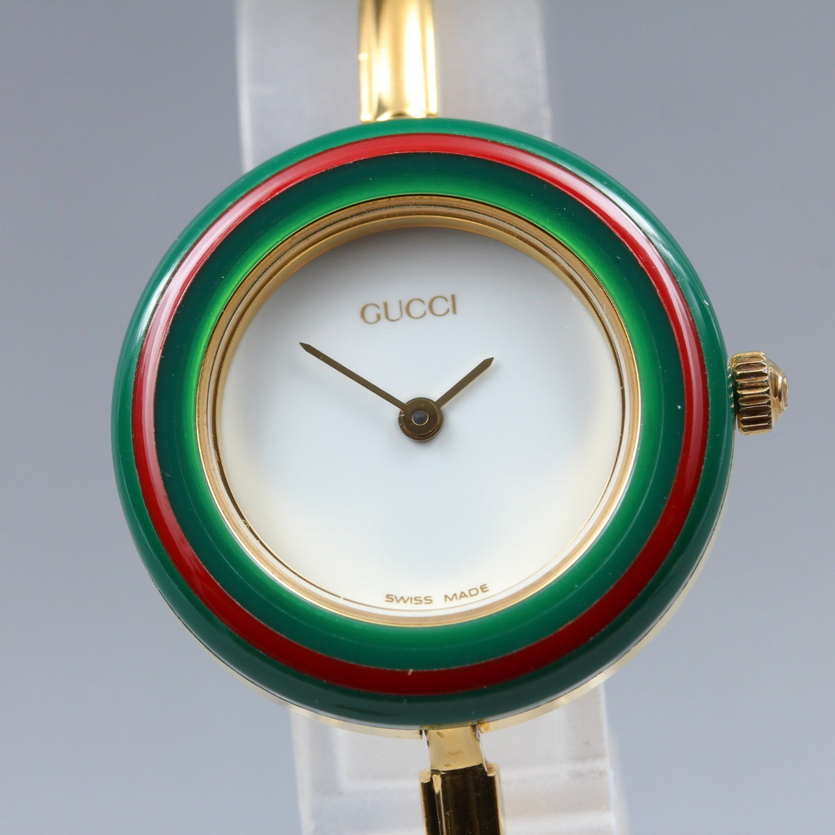New Batt Vintage GUCCI Change Bezel 11/12.2 12Color Quartz Women's Watch JAPAN