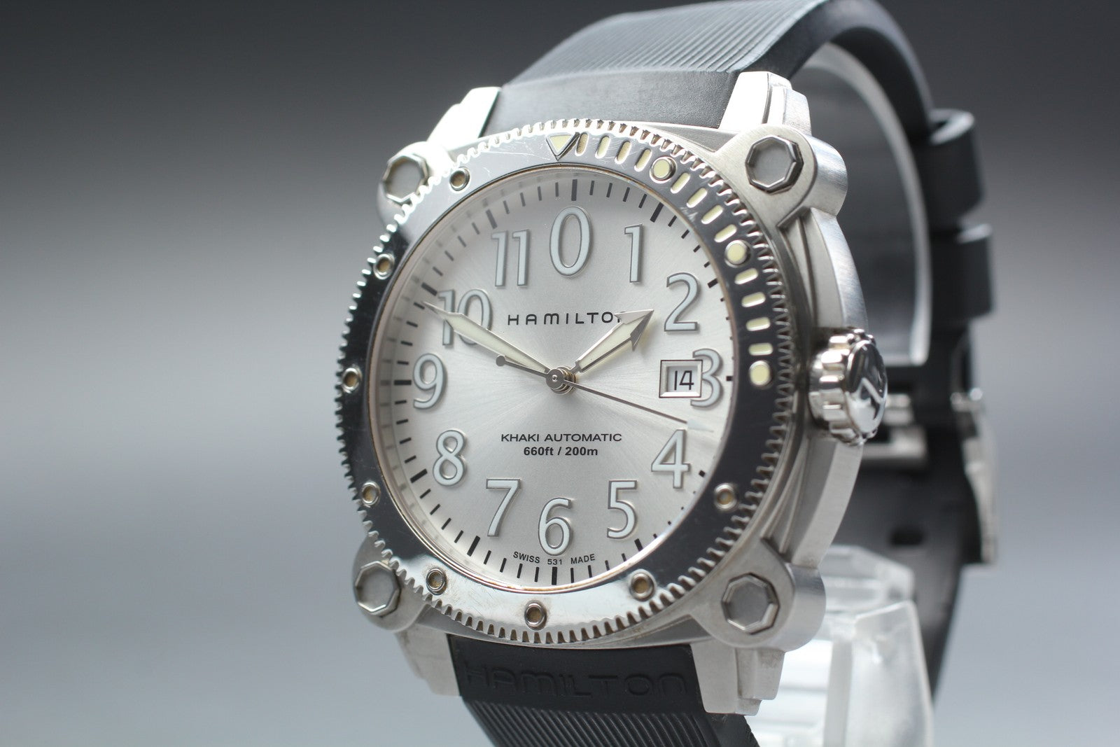 Hamilton Khaki Aviation H785550 Automat Silver Dial Date Men's Watch 42mm JAPAN
