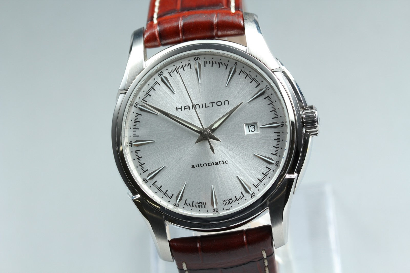 HAMILTON Jazzmaster H327150 Silver Dial Automatic Men's Watch 43mm JAPAN Box