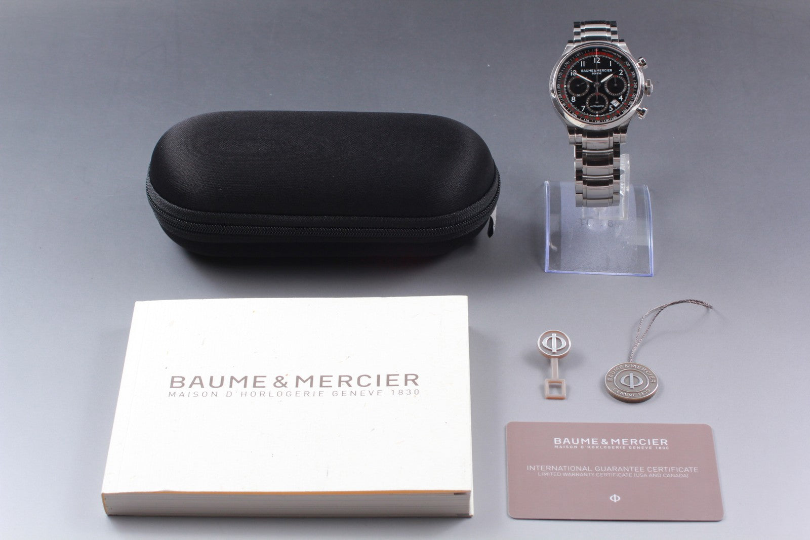 Baume & Mercier Capeland 65726 Black Chronograph Automatic Men's Watch 42mm JP