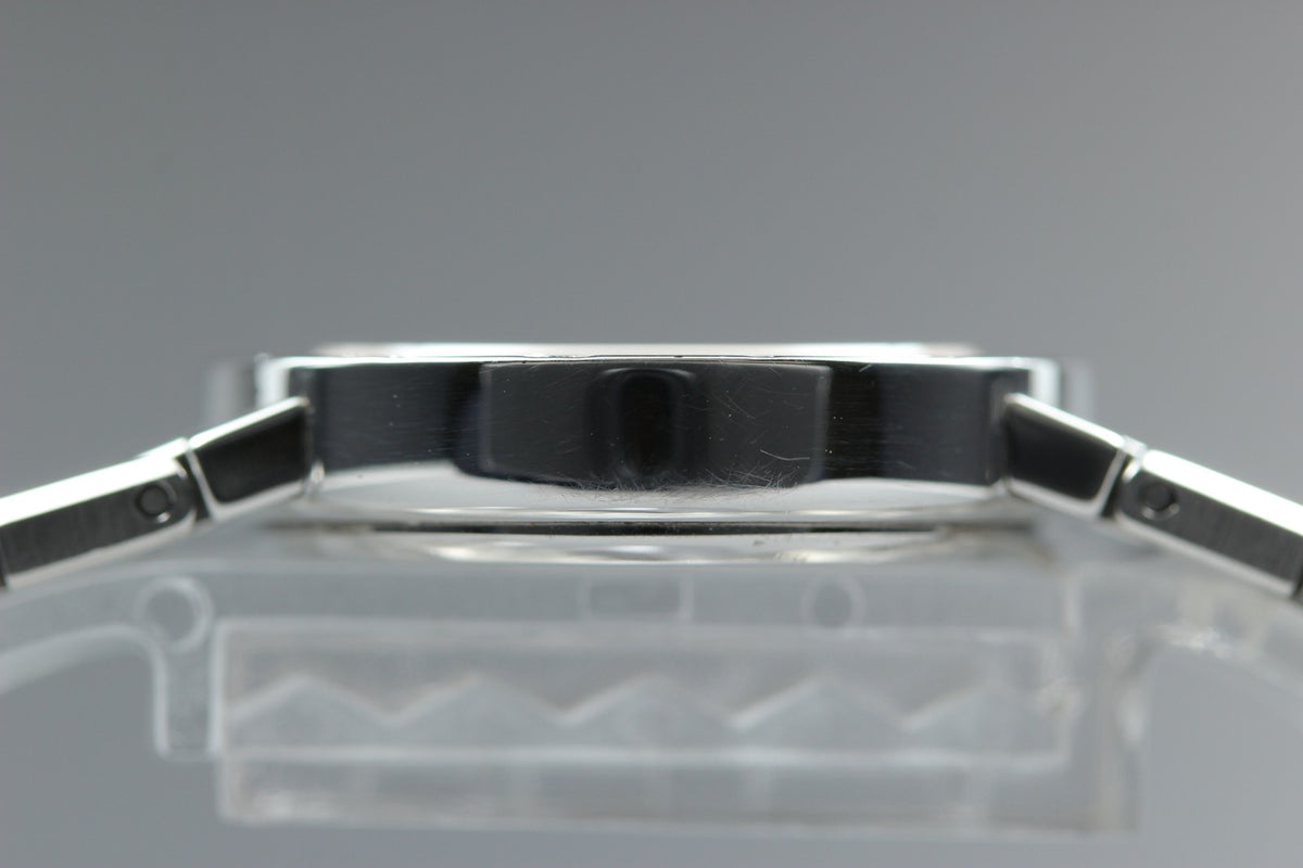 New Batt BVLGARI BB26SS Black Dial Quartz Date Women's Watch 26mm Used JAPAN