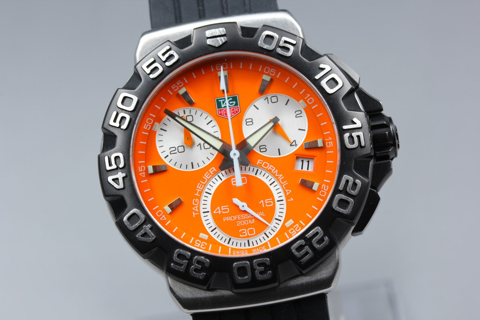 TAG Heuer Formula 1 CAH1113 Quartz Orange Chronograph Men's Watch 40mm JAPAN