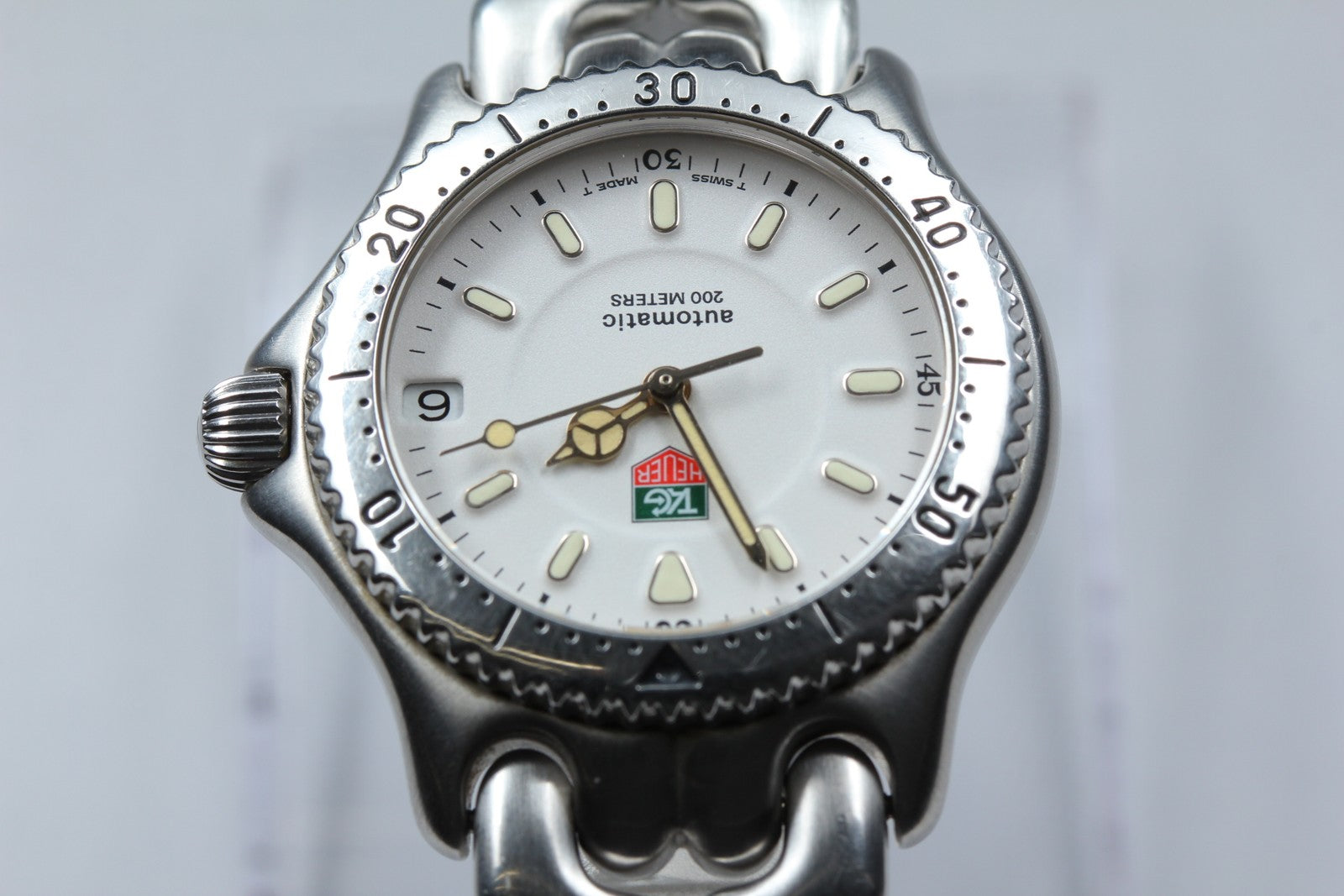 TAG Heuer SEL S89.713 Automatic Silver Dial Date Women Watch 33mm JAPAN Exc+5