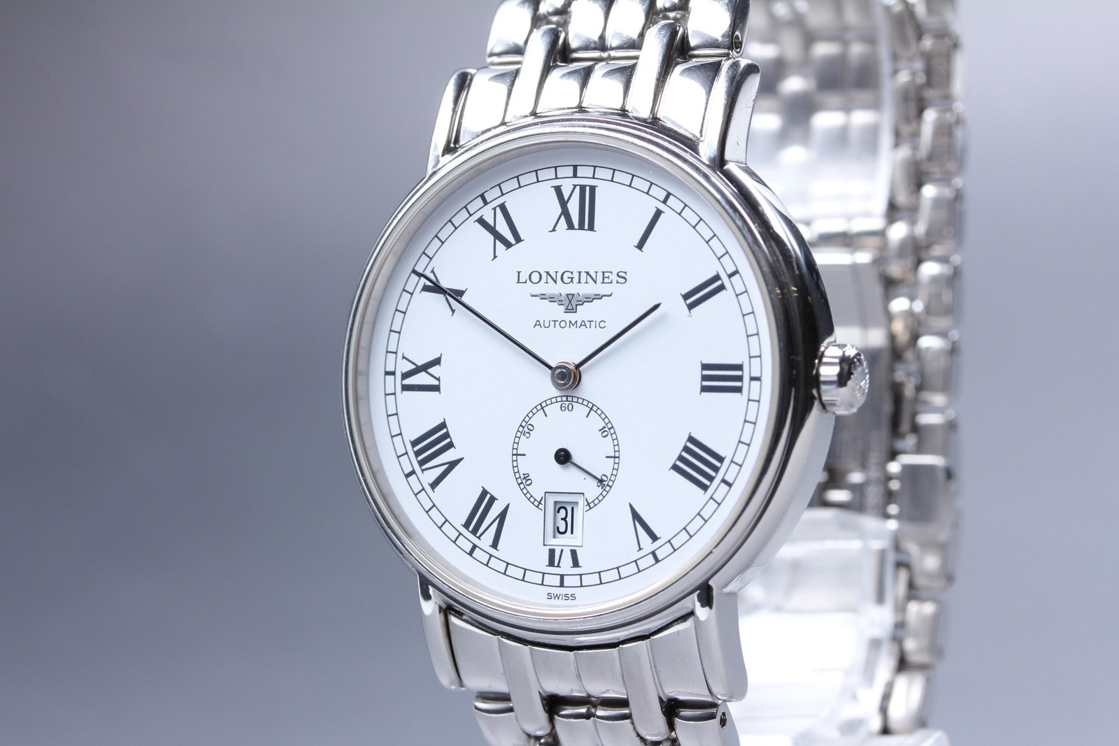Exc+5*Box LONGINES Presence L4.805.4 White Dial Automatic Men's Watch 38mm JAPAN