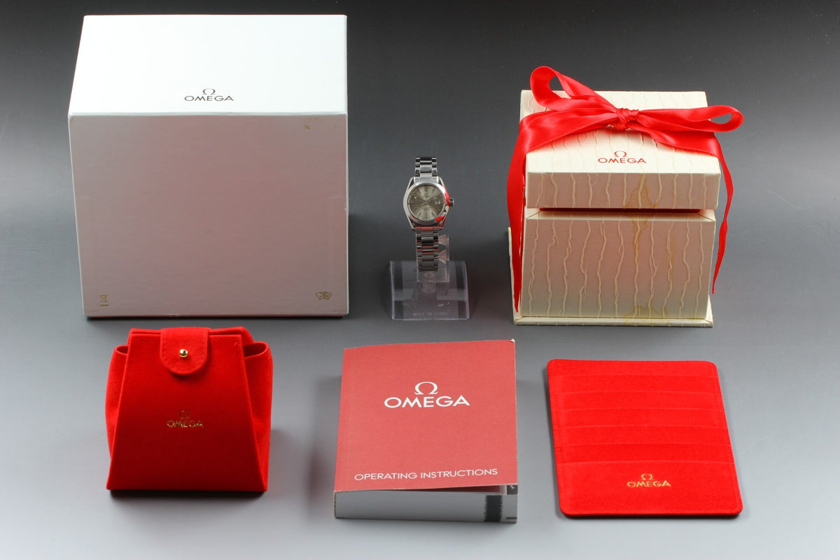 New Batt OMEGA Seamaster Aqua Terra 2577.3 Quartz Women's Watch 29mm JAPAN Box
