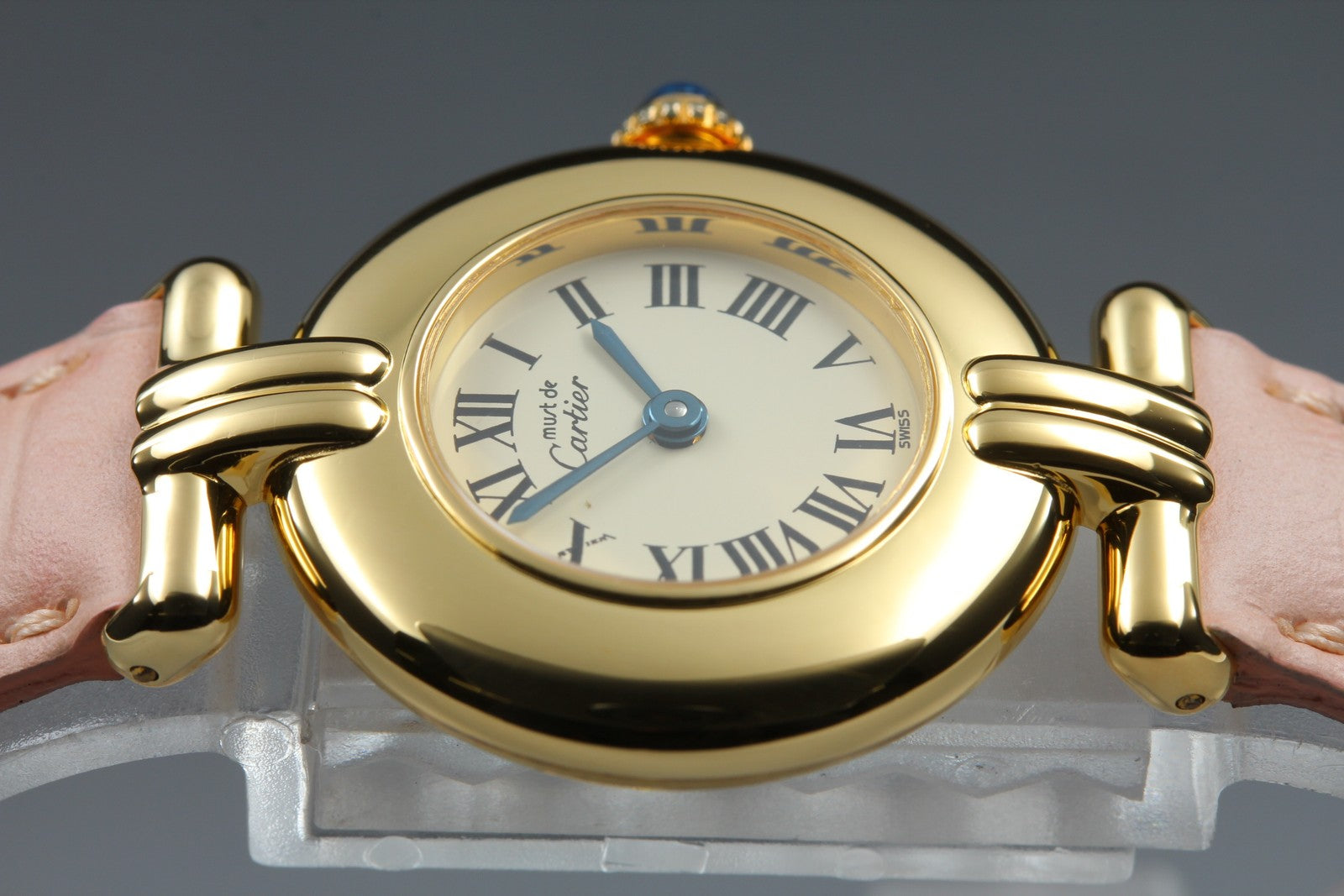 Vintage Cartier Must Colisee Vermeil 590002 Pink Gold Women's Quartz Watch