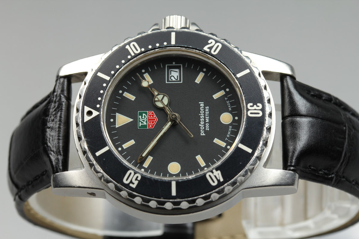 TAG HEUER 1500 Professional WD1210-D0 Quartz Black Dial Men's Watch 36mm JAPAN